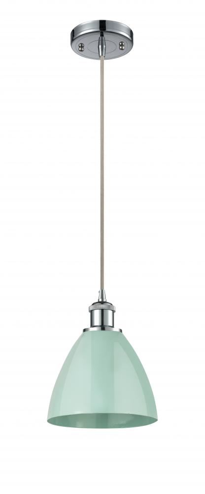 Plymouth - 1 Light - 8 inch - Polished Chrome - Cord hung - Mini Pendant