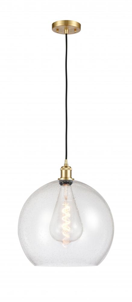 Athens - 1 Light - 14 inch - Satin Gold - Cord hung - Pendant