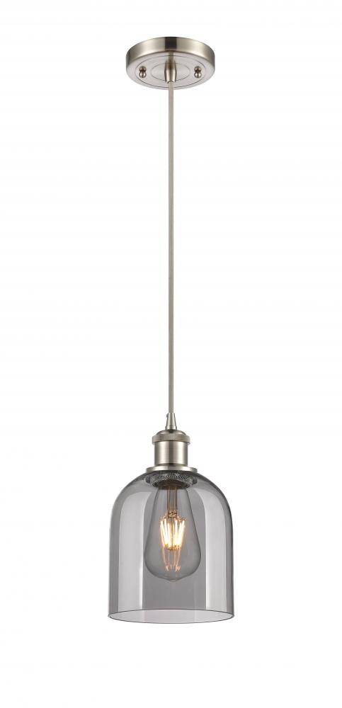 Bella - 1 Light - 6 inch - Brushed Satin Nickel - Cord hung - Mini Pendant