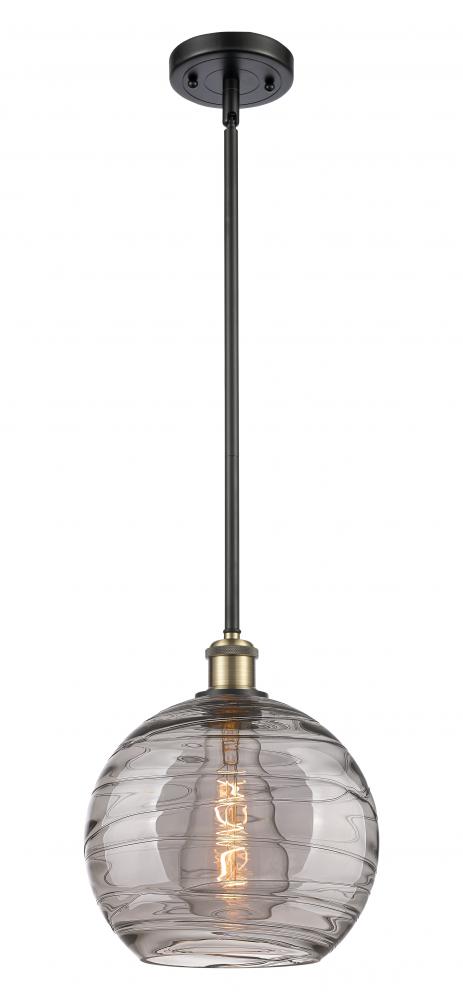 Athens Deco Swirl - 1 Light - 10 inch - Black Antique Brass - Mini Pendant