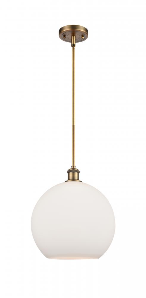 Athens - 1 Light - 12 inch - Brushed Brass - Mini Pendant