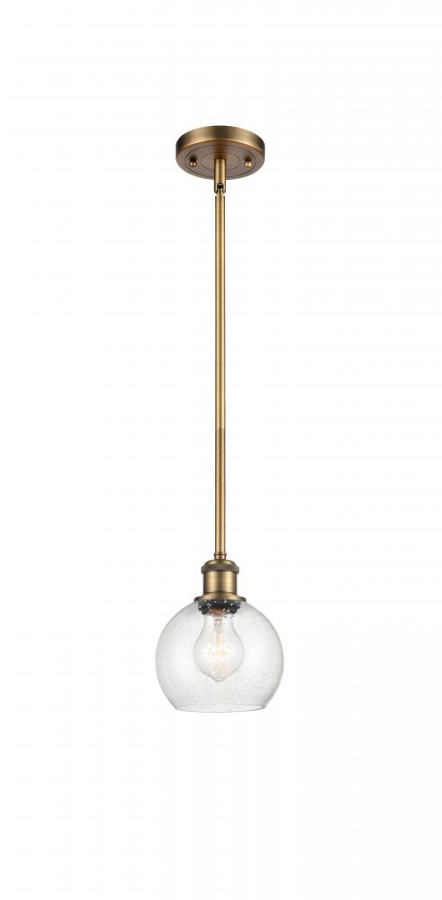 Athens - 1 Light - 6 inch - Brushed Brass - Mini Pendant