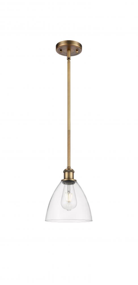 Bristol - 1 Light - 8 inch - Brushed Brass - Mini Pendant