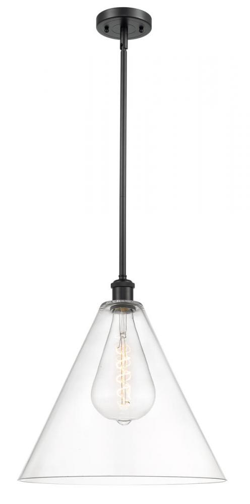 Berkshire - 1 Light - 16 inch - Matte Black - Pendant