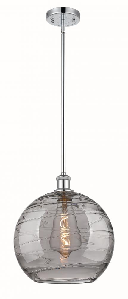 Athens Deco Swirl - 1 Light - 12 inch - Polished Chrome - Mini Pendant