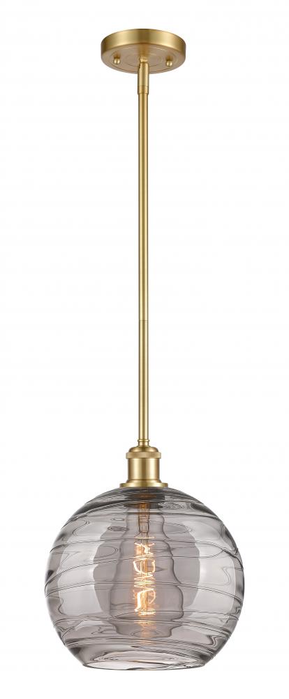 Athens Deco Swirl - 1 Light - 10 inch - Satin Gold - Mini Pendant