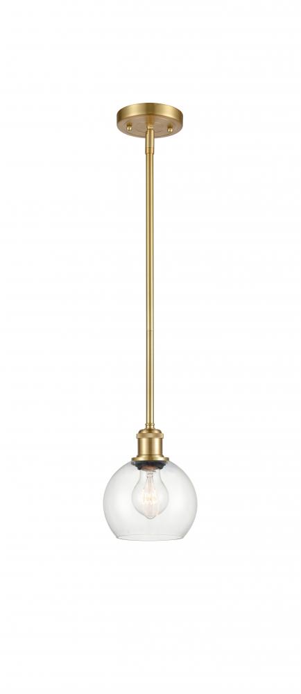 Athens - 1 Light - 6 inch - Satin Gold - Mini Pendant