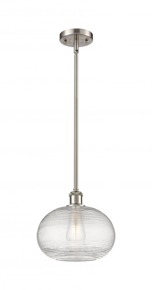 Ithaca - 1 Light - 10 inch - Brushed Satin Nickel - Mini Pendant