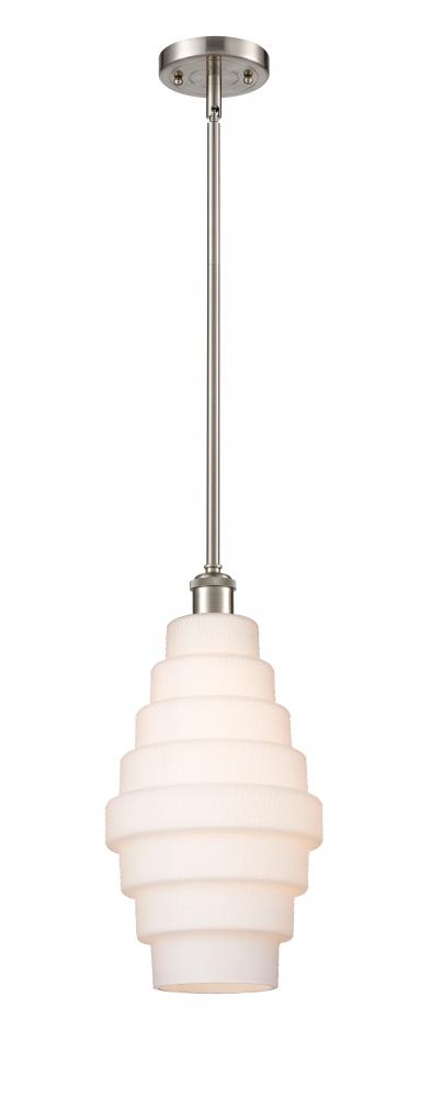 Cascade - 1 Light - 8 inch - Brushed Satin Nickel - Mini Pendant