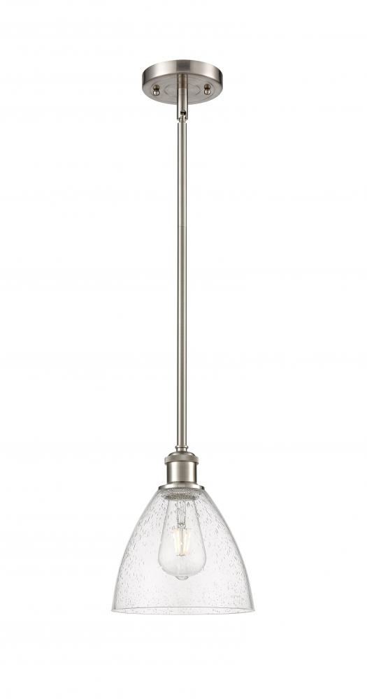 Bristol - 1 Light - 8 inch - Brushed Satin Nickel - Mini Pendant