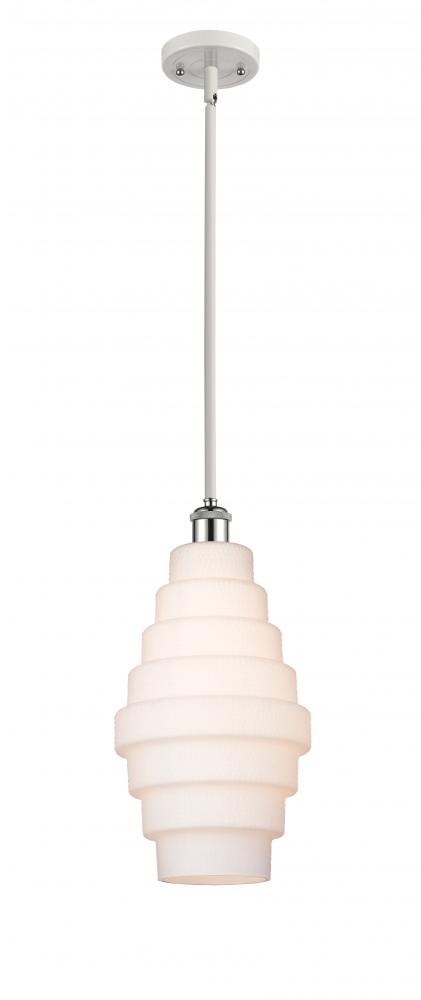 Cascade - 1 Light - 8 inch - White Polished Chrome - Mini Pendant