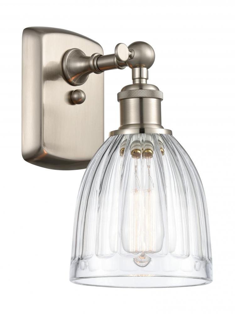 Brookfield - 1 Light - 6 inch - Brushed Satin Nickel - Sconce