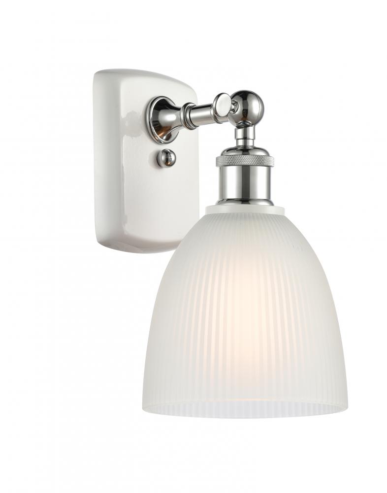 Castile - 1 Light - 6 inch - White Polished Chrome - Sconce