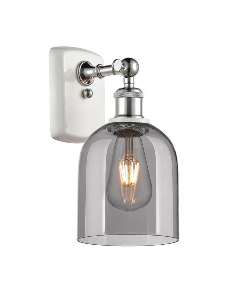 Bella - 1 Light - 6 inch - White Polished Chrome - Sconce