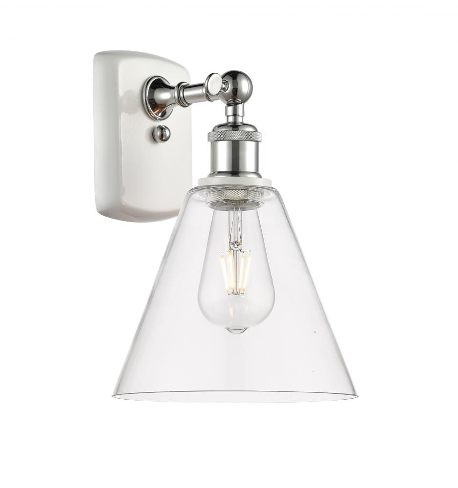 Berkshire - 1 Light - 8 inch - White Polished Chrome - Sconce