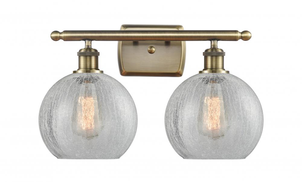 Athens - 2 Light - 18 inch - Antique Brass - Bath Vanity Light