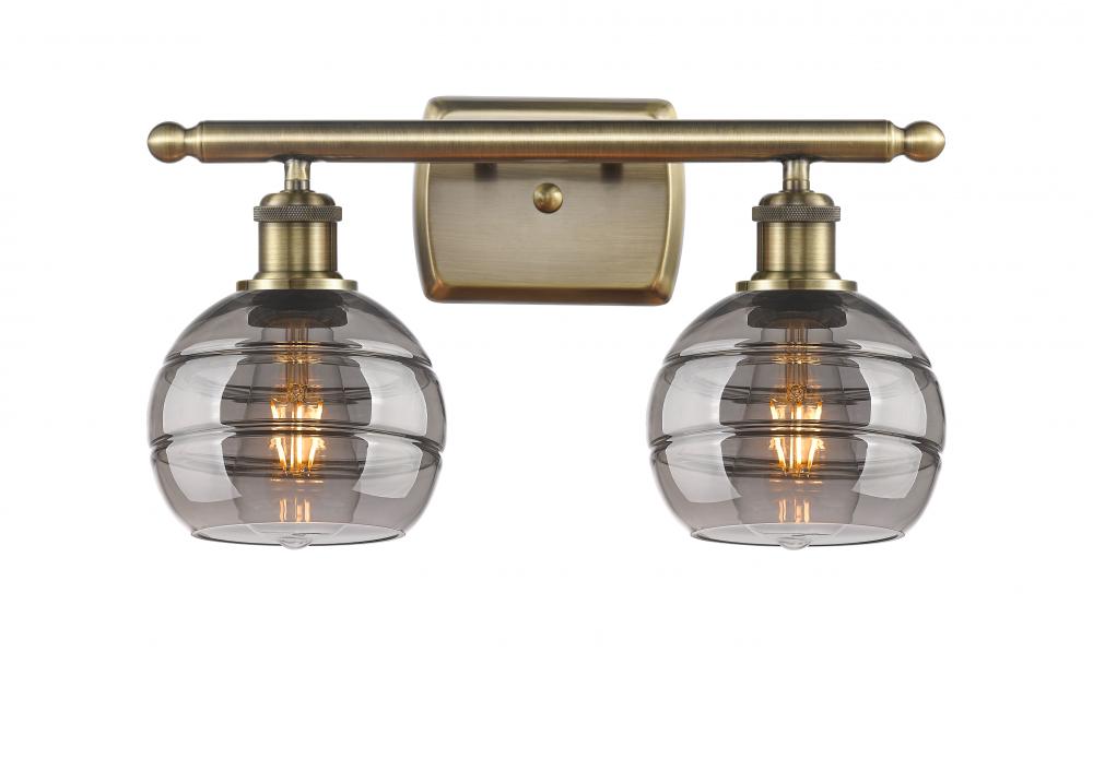 Rochester - 2 Light - 16 inch - Antique Brass - Bath Vanity Light