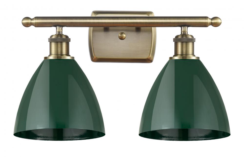 Plymouth - 2 Light - 18 inch - Antique Brass - Bath Vanity Light