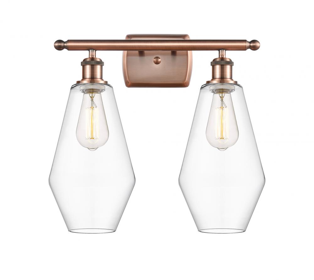 Cindyrella - 2 Light - 17 inch - Antique Copper - Bath Vanity Light