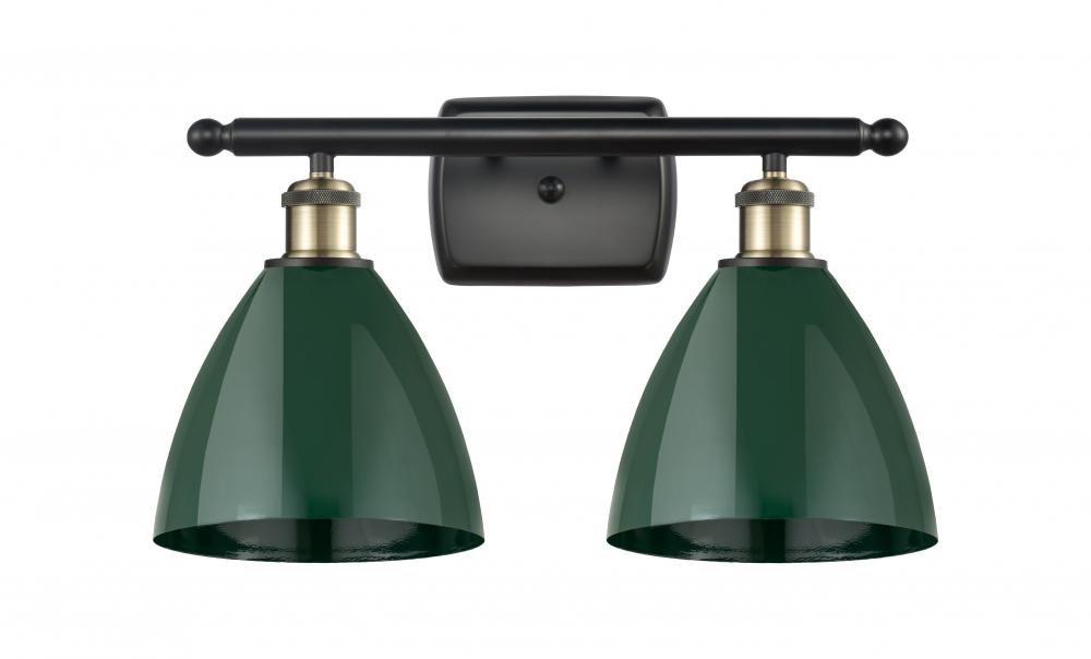 Plymouth - 2 Light - 18 inch - Black Antique Brass - Bath Vanity Light