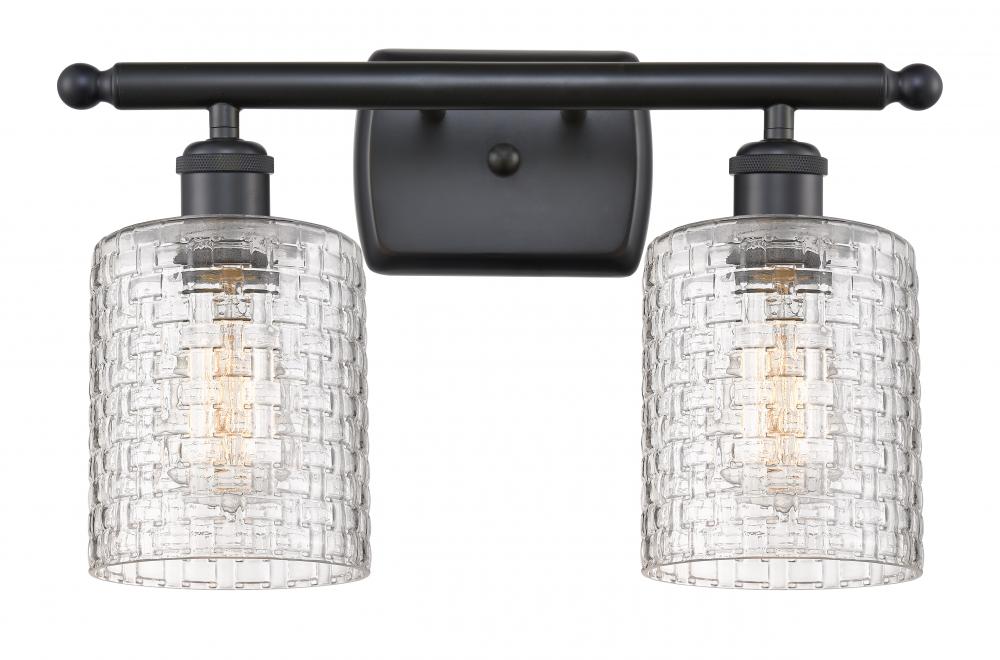 Cobbleskill - 2 Light - 15 inch - Matte Black - Bath Vanity Light