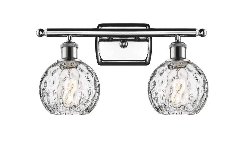 Athens Water Glass - 2 Light - 16 inch - Polished Chrome - Bath Vanity Light