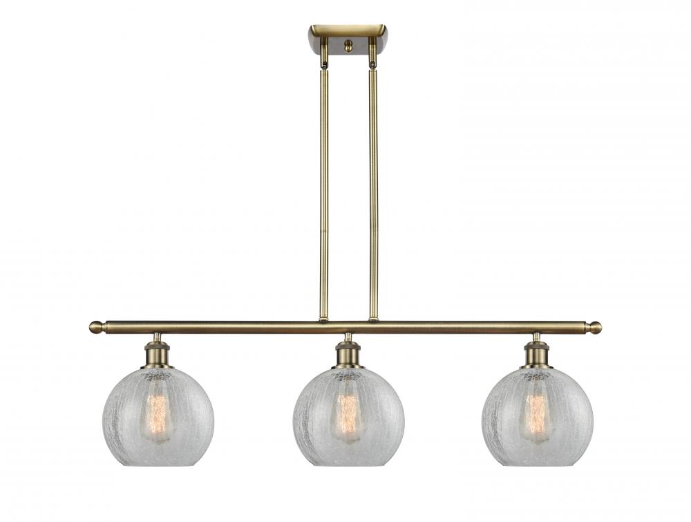 Athens - 3 Light - 36 inch - Antique Brass - Cord hung - Island Light