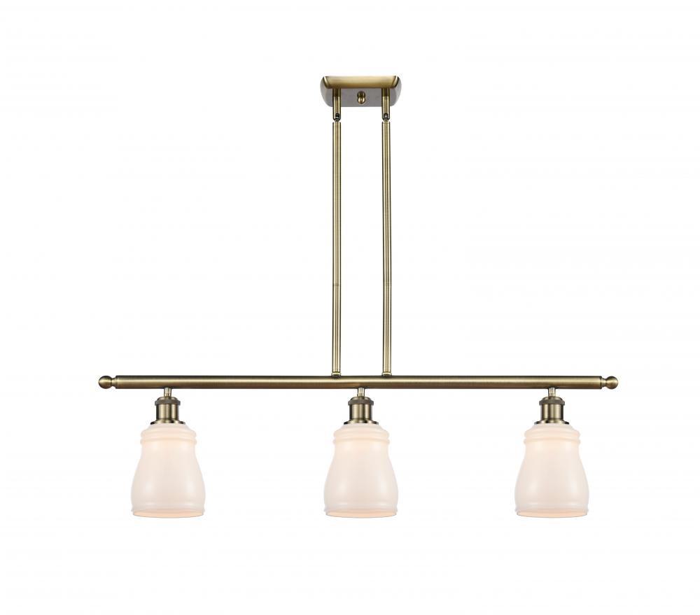 Ellery - 3 Light - 36 inch - Antique Brass - Cord hung - Island Light