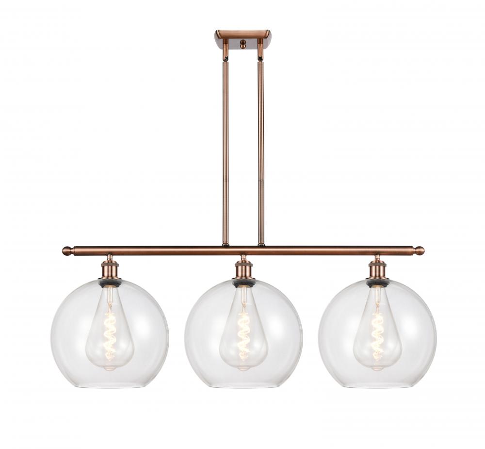 Athens - 3 Light - 38 inch - Antique Copper - Stem Hung - Island Light