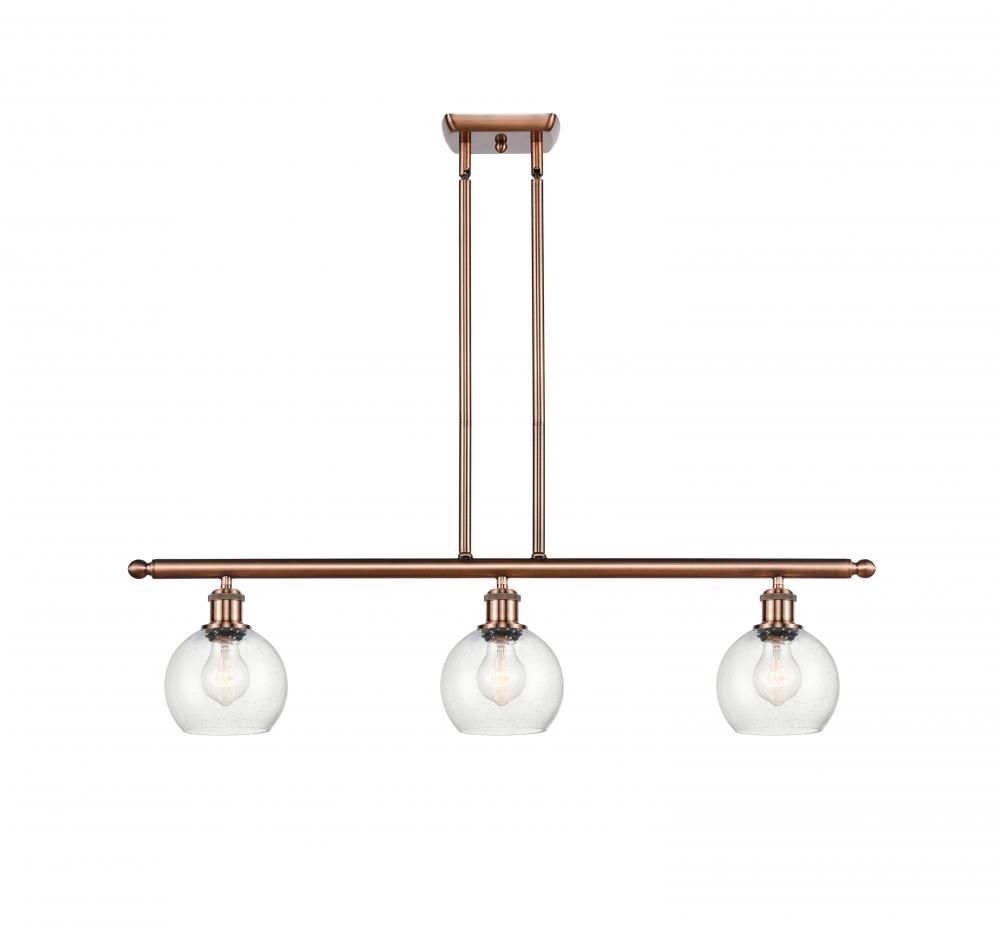 Athens - 3 Light - 36 inch - Antique Copper - Cord hung - Island Light