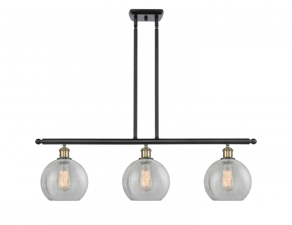 Athens - 3 Light - 36 inch - Black Antique Brass - Cord hung - Island Light