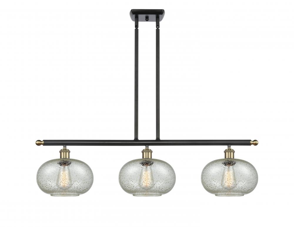 Gorham - 3 Light - 36 inch - Black Antique Brass - Cord hung - Island Light