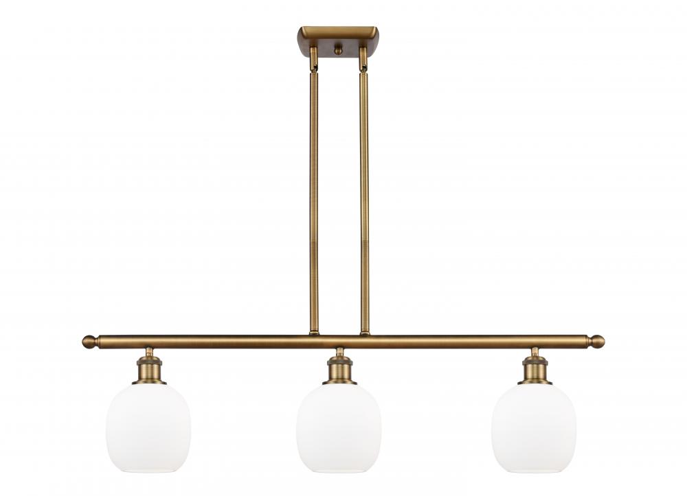 Belfast - 3 Light - 36 inch - Brushed Brass - Cord hung - Island Light