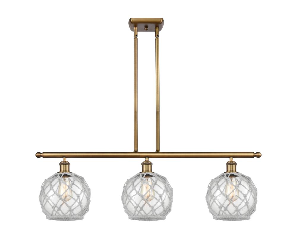 Farmhouse Rope - 3 Light - 36 inch - Brushed Brass - Cord hung - Island Light