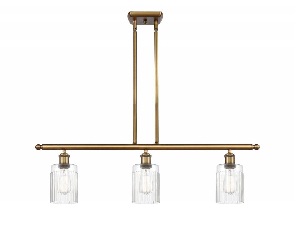 Hadley - 3 Light - 36 inch - Brushed Brass - Cord hung - Island Light