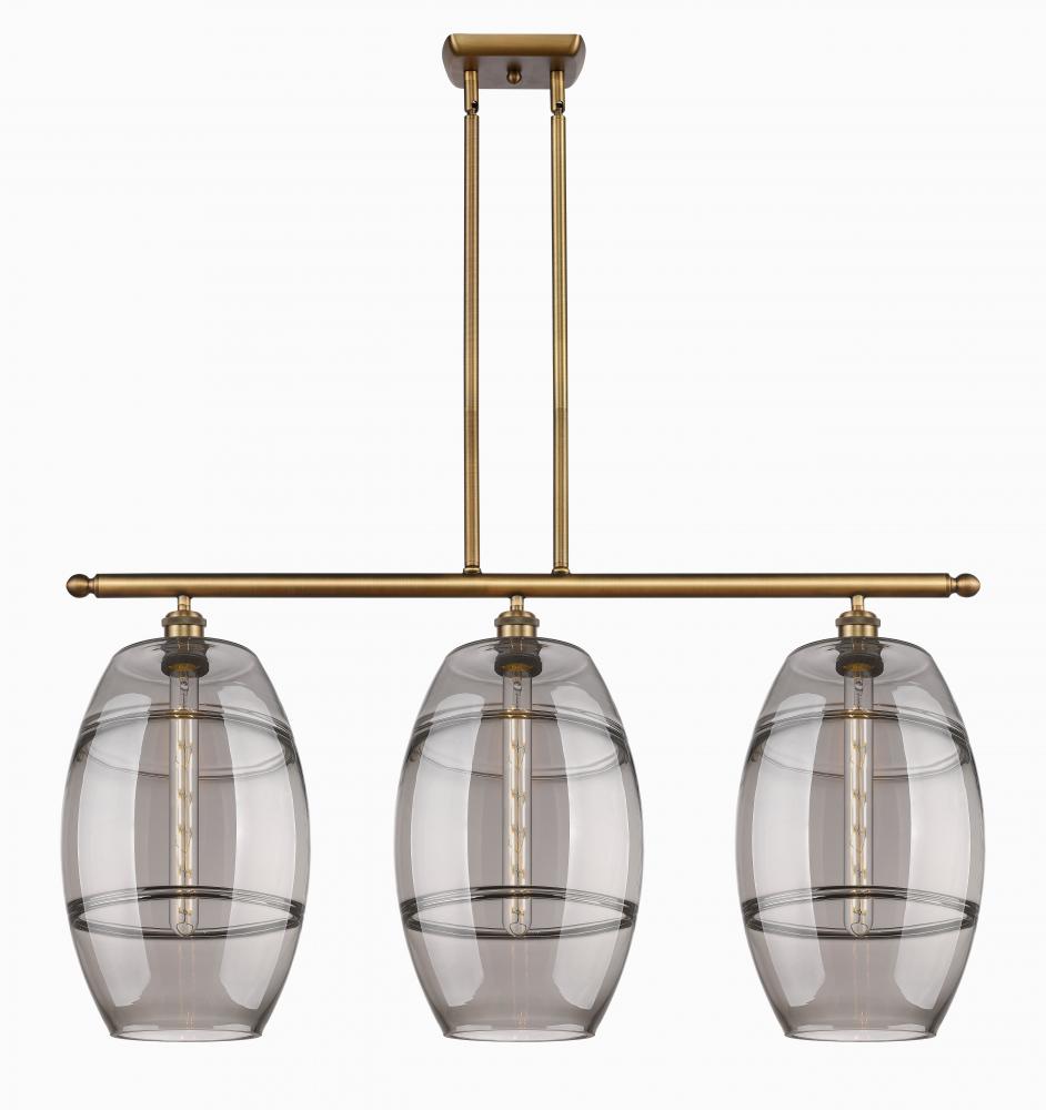 Vaz - 3 Light - 37 inch - Brushed Brass - Cord hung - Island Light