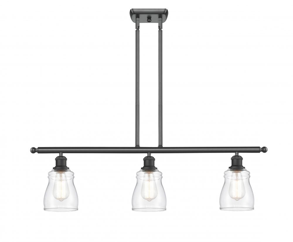 Ellery - 3 Light - 36 inch - Matte Black - Cord hung - Island Light