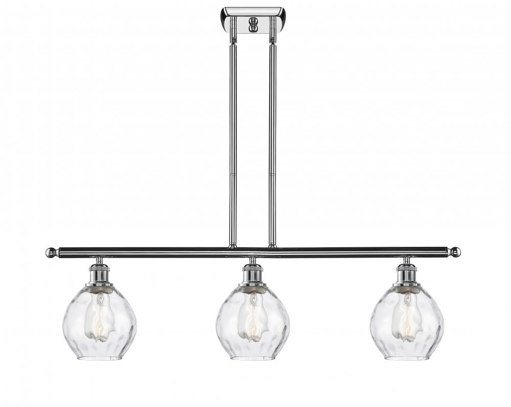 Waverly - 3 Light - 36 inch - Polished Chrome - Cord hung - Island Light