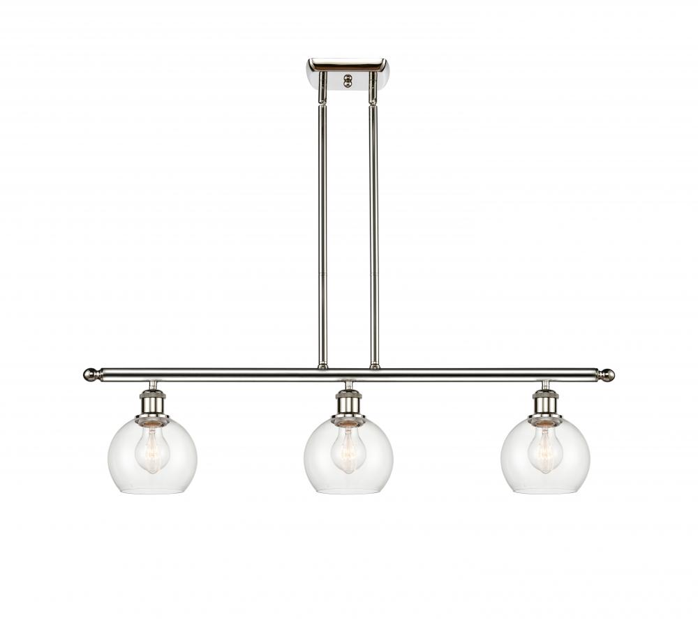 Athens - 3 Light - 36 inch - Polished Nickel - Cord hung - Island Light