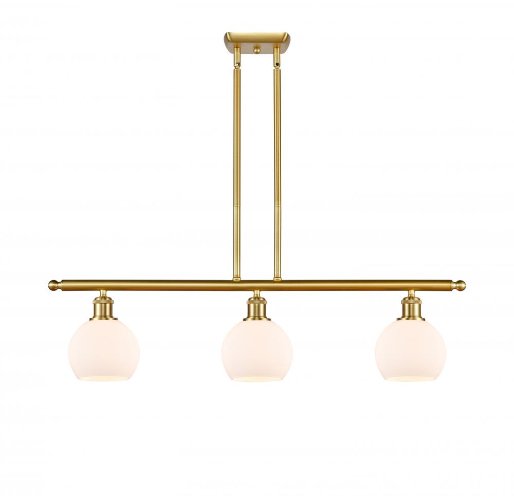 Athens - 3 Light - 36 inch - Satin Gold - Cord hung - Island Light