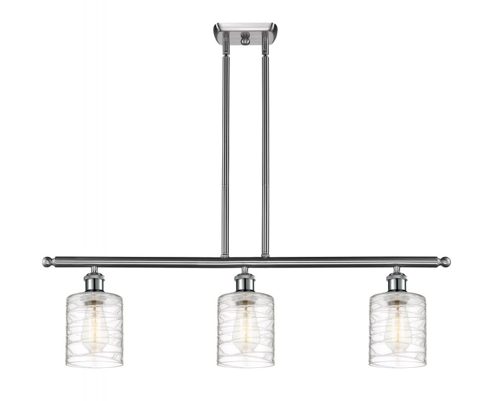 Cobbleskill - 3 Light - 36 inch - Brushed Satin Nickel - Cord hung - Island Light