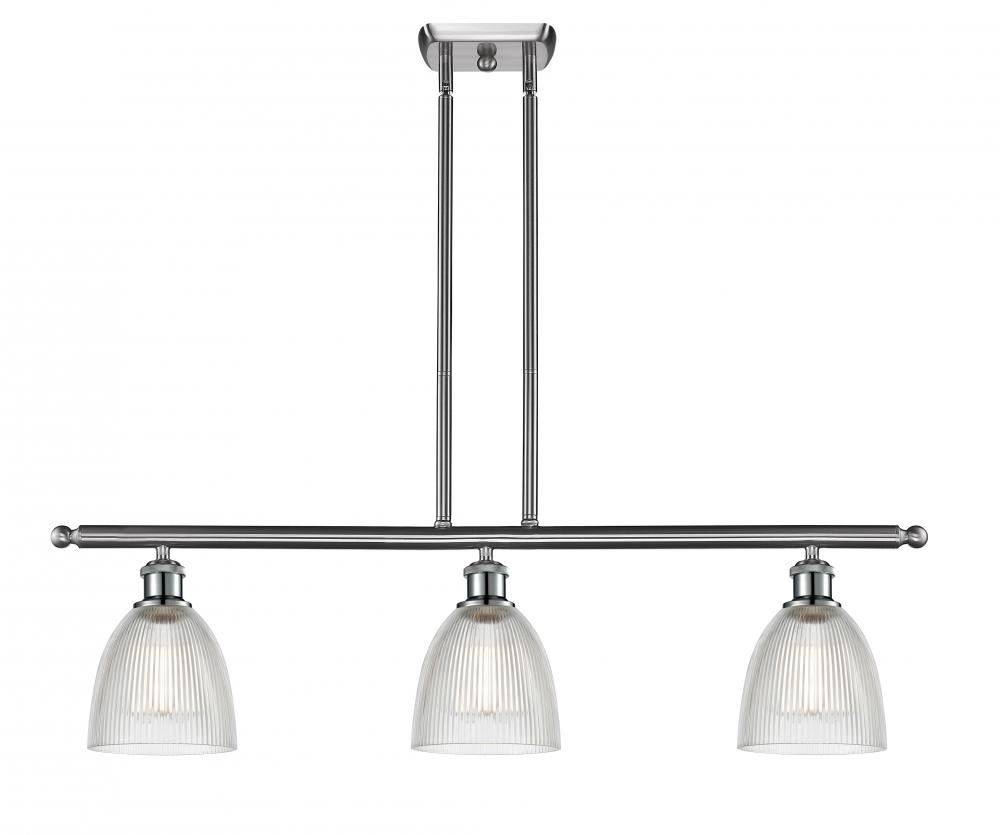 Castile - 3 Light - 36 inch - Brushed Satin Nickel - Cord hung - Island Light