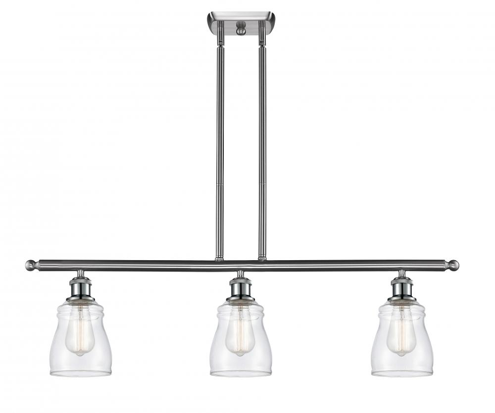 Ellery - 3 Light - 36 inch - Brushed Satin Nickel - Cord hung - Island Light