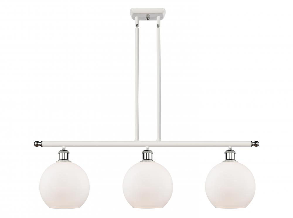 Athens - 3 Light - 36 inch - White Polished Chrome - Cord hung - Island Light