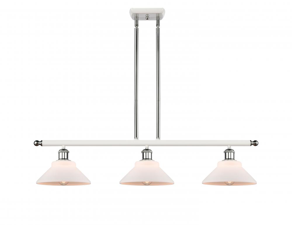 Orwell - 3 Light - 36 inch - White Polished Chrome - Cord hung - Island Light