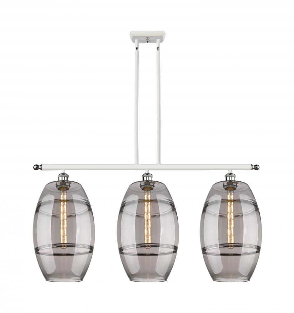 Vaz - 3 Light - 37 inch - White Polished Chrome - Cord hung - Island Light