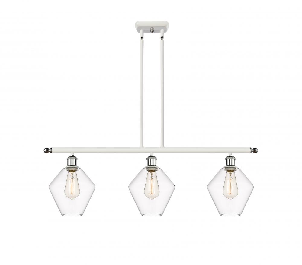 Cindyrella - 3 Light - 36 inch - White Polished Chrome - Cord hung - Island Light