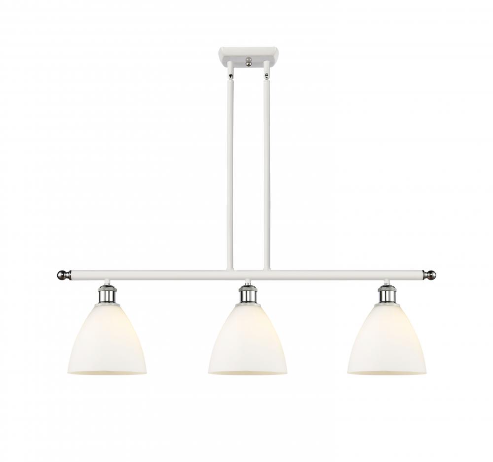 Bristol - 3 Light - 36 inch - White Polished Chrome - Cord hung - Island Light