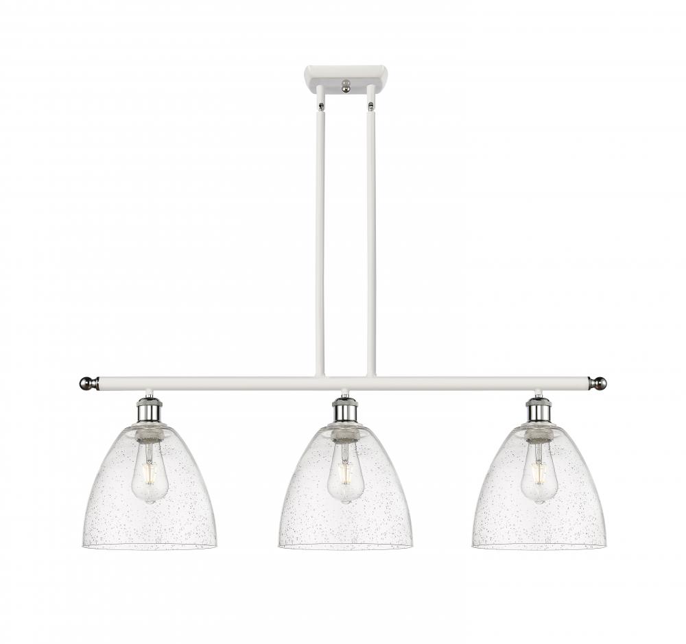 Bristol - 3 Light - 36 inch - White Polished Chrome - Cord hung - Island Light