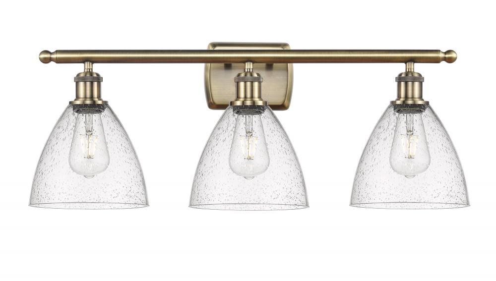 Bristol - 3 Light - 28 inch - Antique Brass - Bath Vanity Light